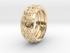 Sharon Ray - Tire Ring in 14k Gold Plated Brass: 9 / 59