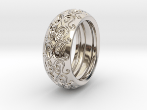 Sharon Ray - Tire Ring in Rhodium Plated Brass: 9 / 59