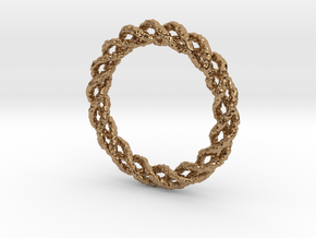 Twisted Single Strand Ring No.1 in Polished Brass