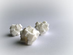 Rock Bead in White Natural Versatile Plastic