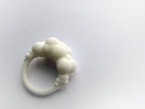 Cloud Ring size 6  in White Natural Versatile Plastic