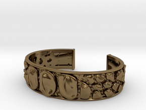 Dragon Hide 16 cm bracelet in Polished Bronze