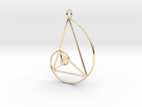 Art Pendant in 14K Yellow Gold