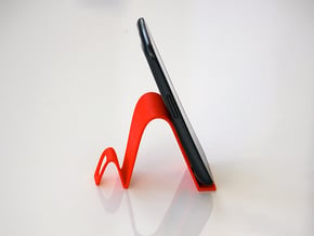 Tablet and Phone Stand in Red Processed Versatile Plastic