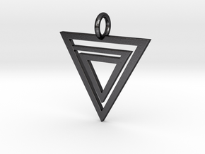 Delta Pendant in Polished and Bronzed Black Steel