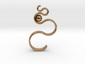  Swirl Pendant in Polished Brass
