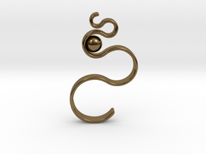  Swirl Pendant in Polished Bronze