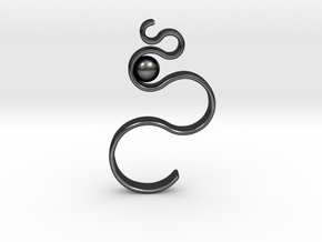  Swirl Pendant in Polished and Bronzed Black Steel