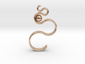  Swirl Pendant in 14k Rose Gold Plated Brass