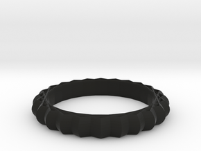 Geometric pattern ring(Japan 10,USA 5.5,Britain K) in Black Natural Versatile Plastic