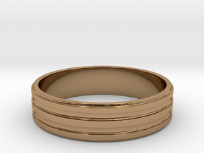 Back to Basic Collection - Round beveled ring in Polished Brass