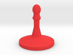 Chess Piece 2a in Red Processed Versatile Plastic