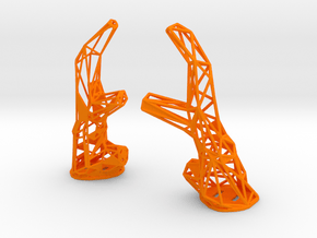 Cyber Faun Horns in Orange Processed Versatile Plastic