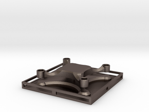 MicroQuad frame mold in Polished Bronzed Silver Steel