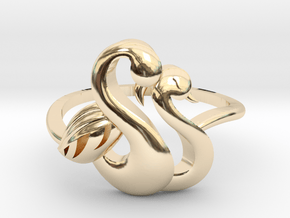 Swan Ring in 14K Yellow Gold