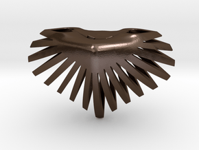 Heart Slice Pendant in Polished Bronze Steel