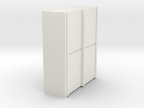 A 013 sliding closet Schiebeschrank 1:87 in White Natural Versatile Plastic