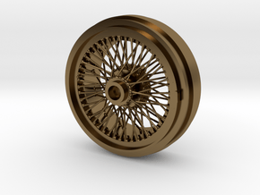 1/8 Wire Wheel Rear, with 72 spokes in Polished Bronze