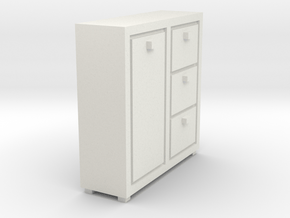 A 021 cabinet Schrank 1:87 in White Natural Versatile Plastic