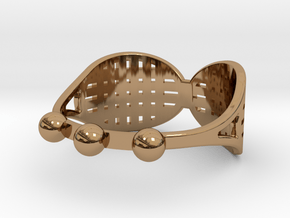 Tennis Racquet Ring in Polished Brass