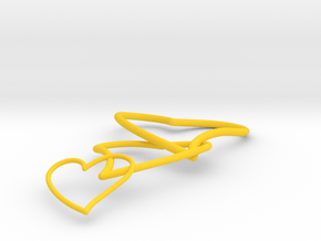 Cuore Triplo in Yellow Processed Versatile Plastic