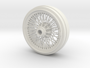 1/8 Wire Wheel Rear, with 72 spokes in White Natural Versatile Plastic