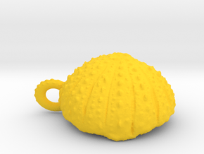 Small  Urchin Pendant in Yellow Processed Versatile Plastic