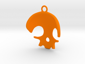 Skull in Orange Processed Versatile Plastic