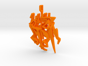 Pendant DRIE GEVOEL in Orange Processed Versatile Plastic