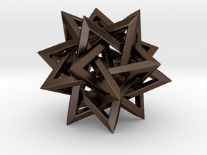 Five Tetrahedra in Polished Bronze Steel: Medium