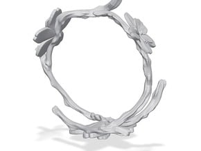 Flower Bracelet in Tan Fine Detail Plastic