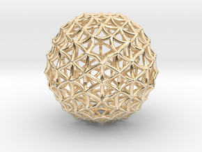 Fractal Geom Sphere in 14k Gold Plated Brass