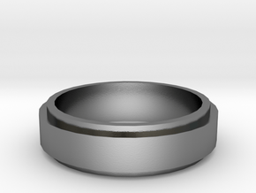 On top ring (19 mm diameter)  in Polished Silver