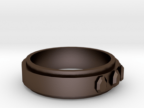 Ring (19 mm diameter)  in Polished Bronze Steel