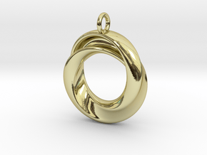 A Torus with a twist in 18k Gold Plated Brass