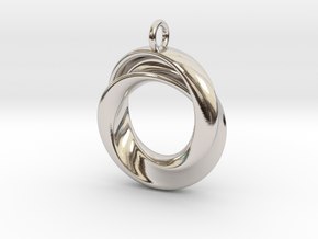 A Torus with a twist in Rhodium Plated Brass