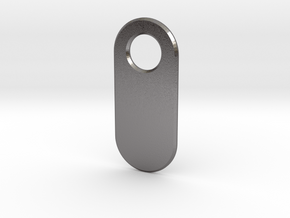 Personalised Keychain Tag in Polished Nickel Steel