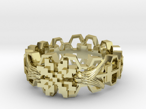 Wayuu memorial ring(Japan 10,USA 5.5,Britain K) in 18k Gold Plated Brass