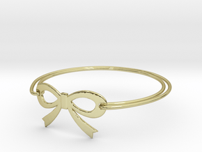 Bow Bracelet in 18k Gold Plated Brass