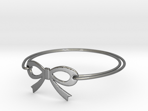 Bow Bracelet in Fine Detail Polished Silver