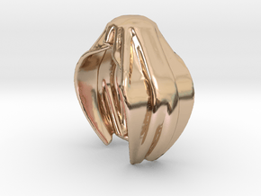 cloth covered daimond ring in 14k Rose Gold