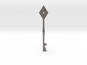 Resident Evil 2: Diamond key in Polished Bronzed Silver Steel