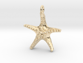 Starfish Pendant 1 - small in 14k Gold Plated Brass