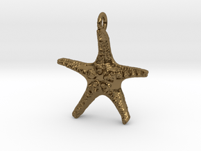 Starfish Pendant 1 - small in Polished Bronze