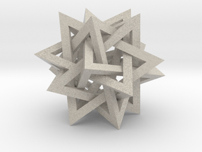 Tetrahedron 5 Compound, 2.4" diameter in Natural Sandstone