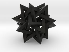 Tetrahedron 5 Compound, 2.4" diameter in Black Natural Versatile Plastic