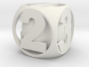 Sane Dice in White Natural Versatile Plastic