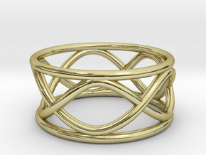 Infinity Ring- Size 8  (25% Taller)  in 18k Gold Plated Brass