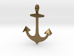 Anchor necklace/pendant...customize it! in Natural Bronze