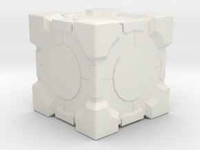 Downvote Cube in White Natural Versatile Plastic